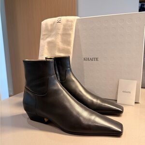 KHAITE Marfa Ankle Boots Black - New